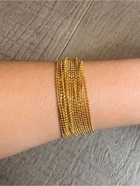 Vintage Joan Rivers Gold Plated Multi-Strand Bracelet